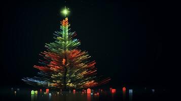 Essence of a joyous Merry Christmas. Generative AI photo