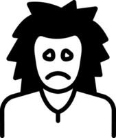 solid icon for sad vector