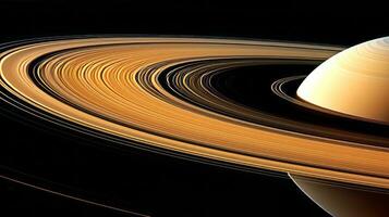 Saturn's rings in stunning detail. Generative AI photo