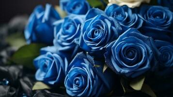 Sapphire blue tones, celebrating rich vibrant hues. Generative AI photo