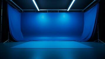 Stunning blue backdrop, depth enhancing visuals. Generative AI photo