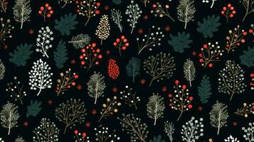 Cozy festive pattern, holiday coziness. Generative AI photo