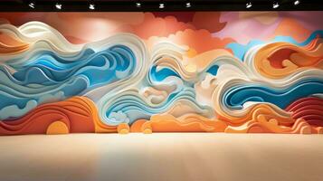 Captivating 3D backdrop, explore artistic dimension. Generative AI photo