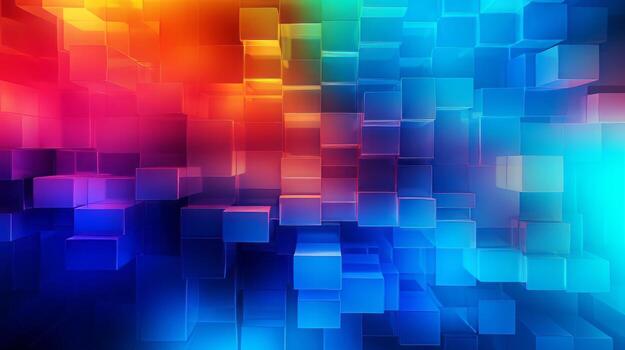 Colorful Digital Fusion. Generative AI photo