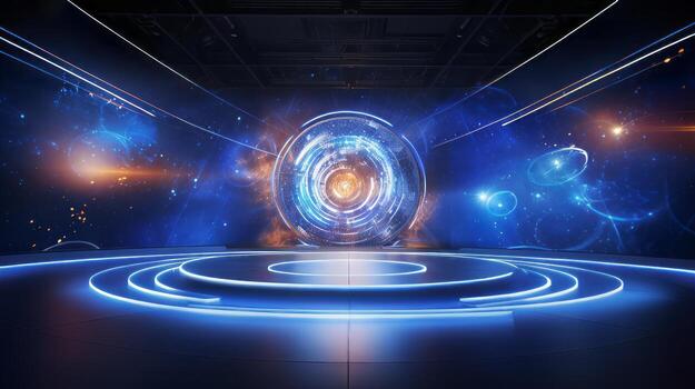 Spirited contest themed backdrop. Generative AI photo