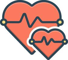 color icon for cardiovascular vector