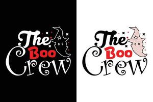 The Boo Crew Halloween T-shirt Design. vector