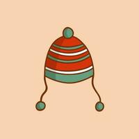 Christmas Santa Hat Symbol. Social Media Post. Christmas Vector Illustration.