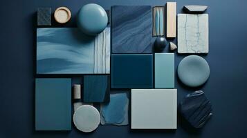 Artfully crafted blue palette, versatile shades. Generative AI photo