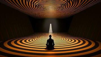 Perception challenging scene illusion. Generative AI photo