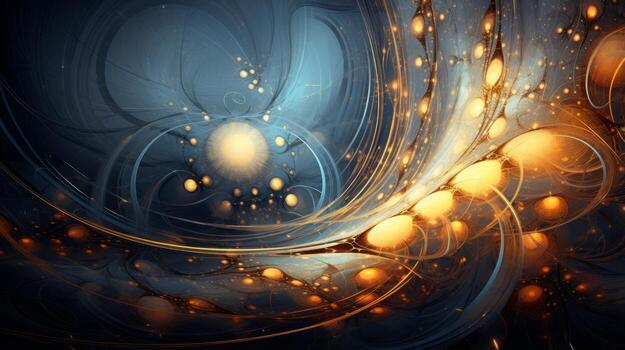 Intricate Fractal Art. Generative AI photo