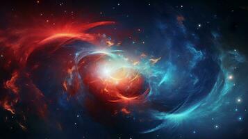 Vibrant and colorful space scene. Generative AI photo