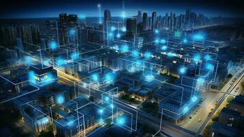 Efficient Energy Distribution with IoT. Generative AI photo