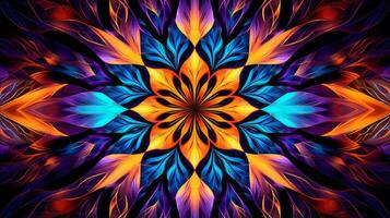 Kaleidoscope resembling abstract illusion. Generative AI photo