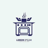 Cooking company logo design template. Cooking logo vector icon. with fire flame