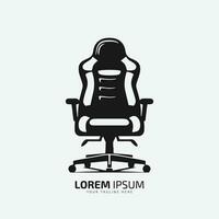 Office chair logo design template. Vector illustration of a modern office chair. silhouette