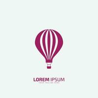 Hot air balloon logo template. Air transport logo. Vector illustration. hot air balloon icon silhouette