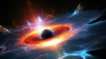 Dynamic depiction quasar radiation. Generative AI photo