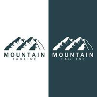 Mountain Logo Simple Illustration Silhouette Template Vector Design