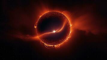 celestial evento solar eclipse. generativo ai foto