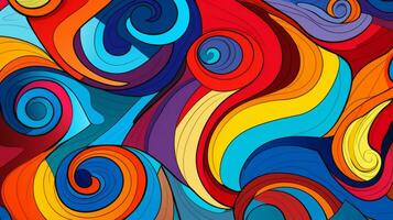 Swirls and shapes in eye catching pattern. Generative AI photo