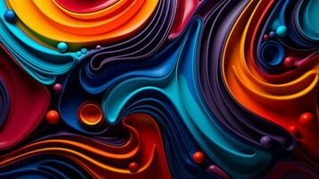 Creative canvas of imagination in vibrant 3D design. Generative AI photo