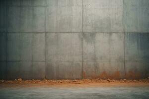 Wide concrete background wall texture for composing. AI generated photo