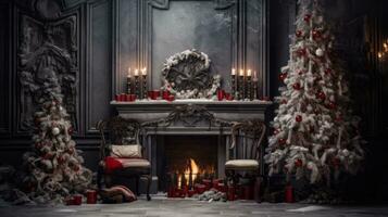 Joyful Christmas backdrop, yuletide magic. Generative AI photo
