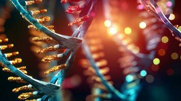 Mutated genes in genetic sequence. Generative AI photo