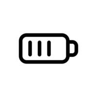 Battery icon in trendy flat style isolated on white background. Battery silhouette symbol for your website design, logo, app, UI. Vector illustration, EPS10.