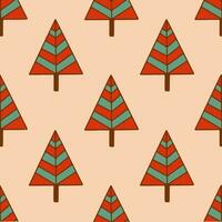 Christmas Tree Pattern Background. Social Media Post. Christmas Decoration Vector Illustration.