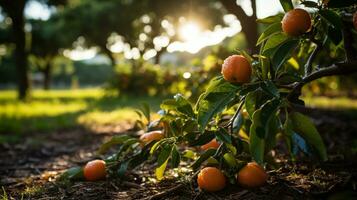 Fruta huertos un estacional deleite para naturaleza entusiastas, ai generativo foto