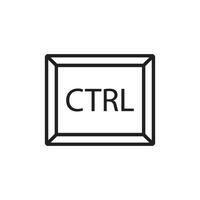 ctrl key icon vector