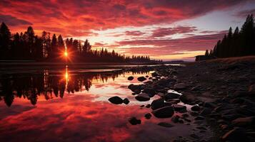 generativo ai, reflejado tranquilidad foto