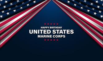 US Marine Corps Birthday November 10 Background Vector Illustration