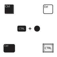 ctrl key icon vector