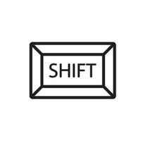 shift key icon vector