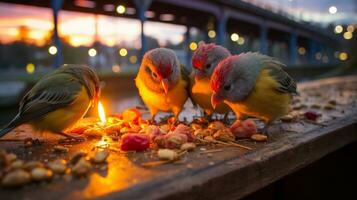 generativo ai, urbano coexistencia fauna silvestre en el corazón de el ciudad foto