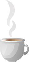 taza de Fresco café o caliente té. vector ilustración. plano estilo. decorativo diseño para cafetería, carteles, pancartas, tarjetas