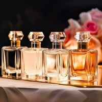 Luxury perfume bottles on display at a presentation, women fragrance scent  new exclusive collection, post-processed, generative ai 29291474 Stock  Photo at Vecteezy