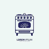 minimal and abstract microwave oven logo design template. Cooking logo vector icon