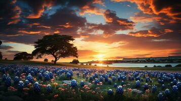 belleza de un vistoso flor silvestre campo, ai generativo foto