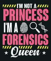 I am a princess I am forensics queen vector