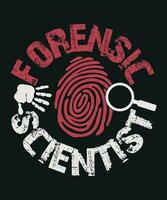 Forensic scientist typography DNA design vector