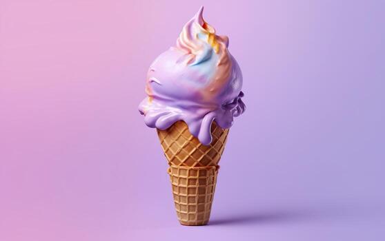 Ice cream abstract background with empty space for text. AI Generative photo