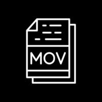 MOV File Format Vector Icon Design