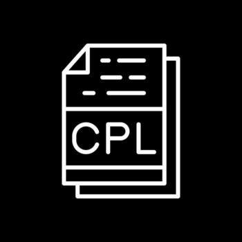 CPL File Format Vector Icon Design