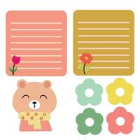 collection of weekly and daily planner sticker, notes, to do list, with lettering and cute icon. template for agenda, check list, stationery vector