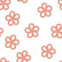 Seamless cartoon floral pattern for fabric prints, textiles, gift wrapping paper. colorful vector for children, flat style