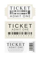 Ticket set. Ready design for your business. Isolated on white background. . vector